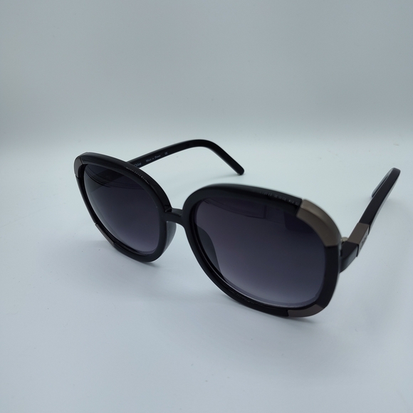 Chloé CL 2119 C01 Black Oversized Sunglasses Made in France Designer Luxe